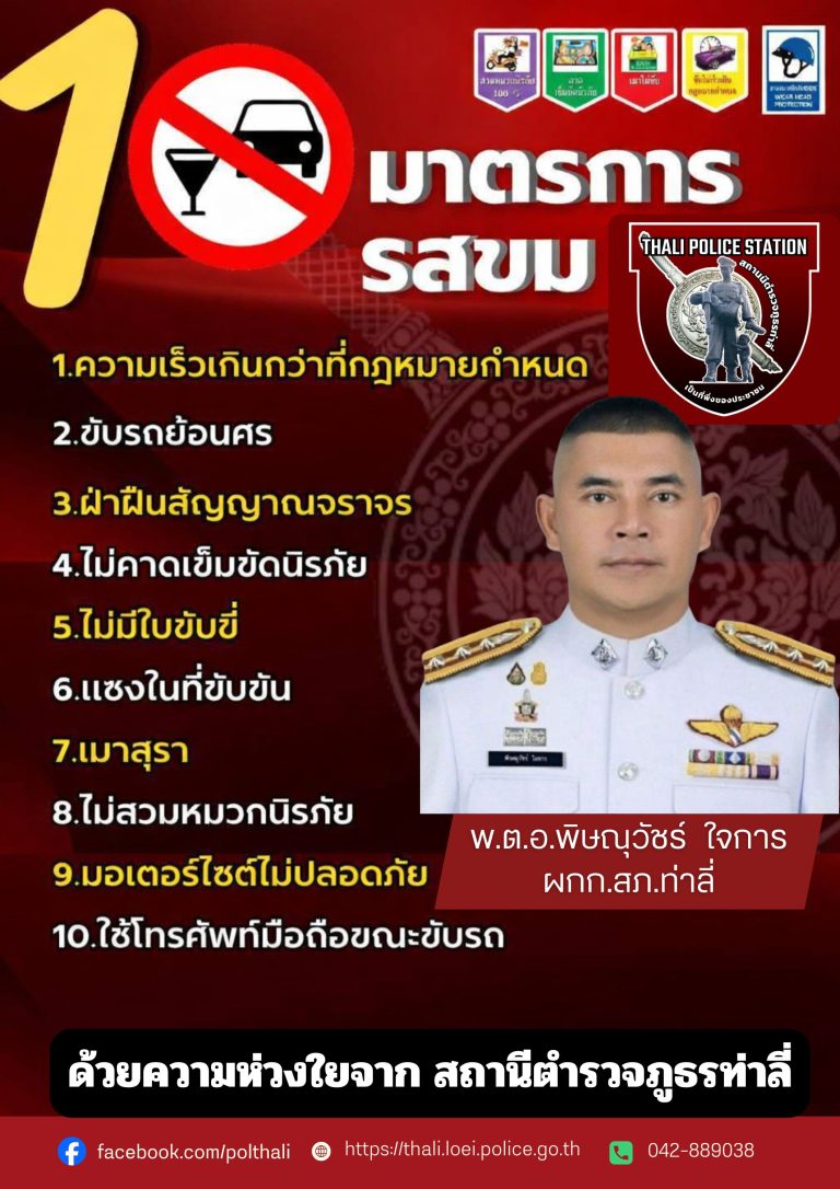มาตรการ 10 รสขม.และค่าปรับ 10 ข้อหาหลัก(อัปเดต 2569)